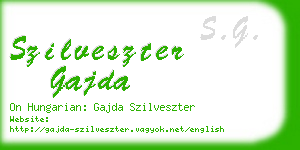 szilveszter gajda business card